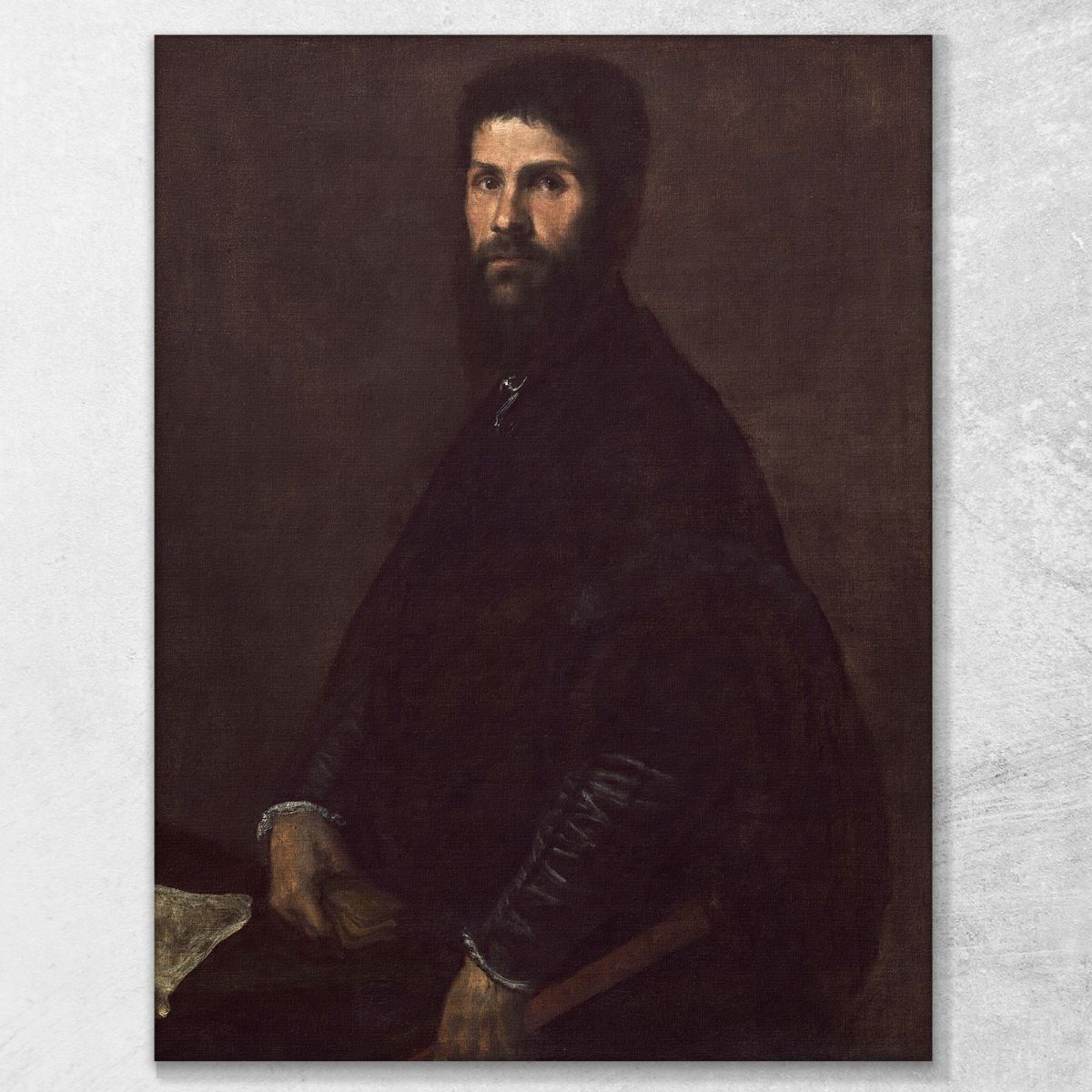 Man Holding A Flute Titian Tiziano Vecellio ttn37 canvas print 