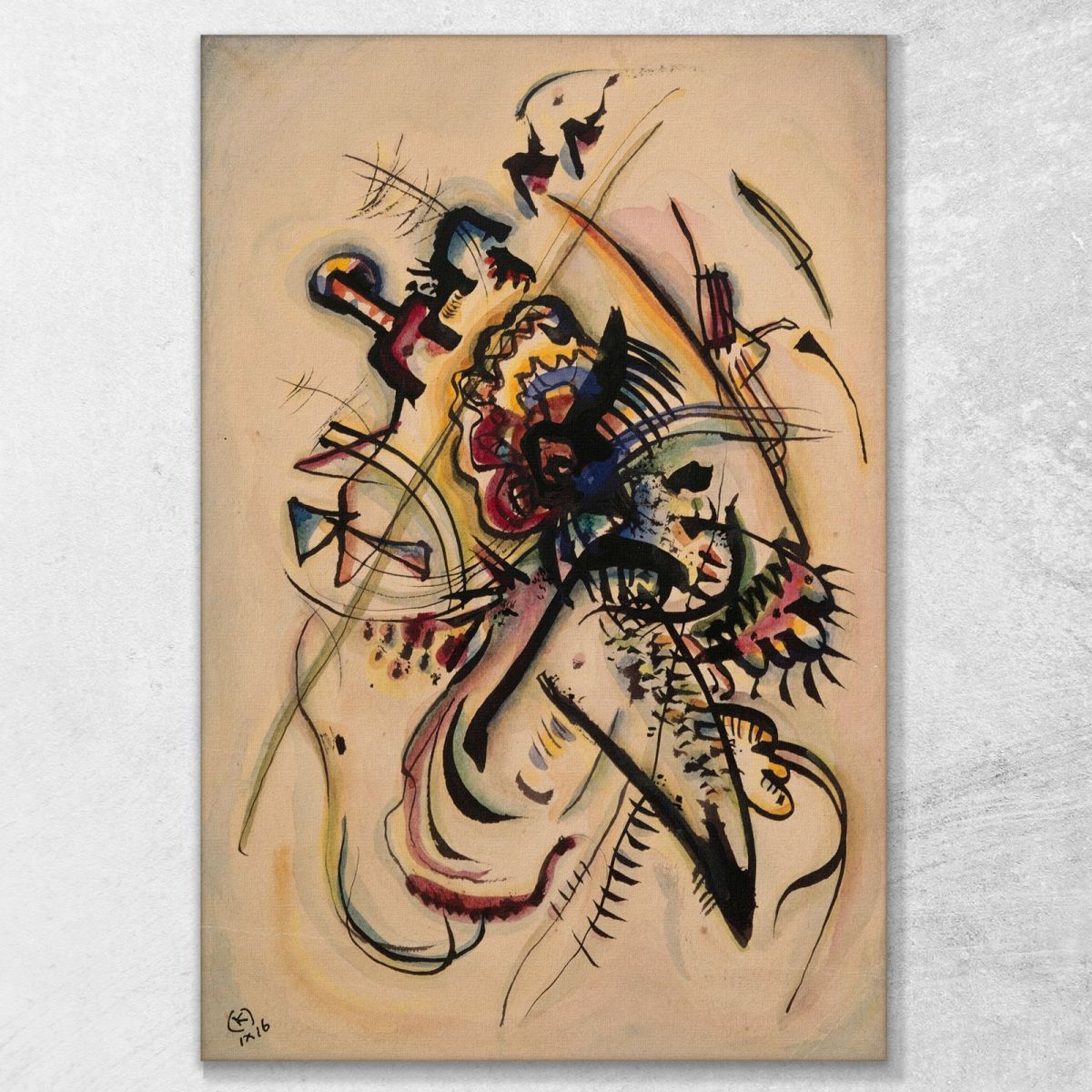 With One Voice 1916 Wassily Kandinsky wk7 canvas print 