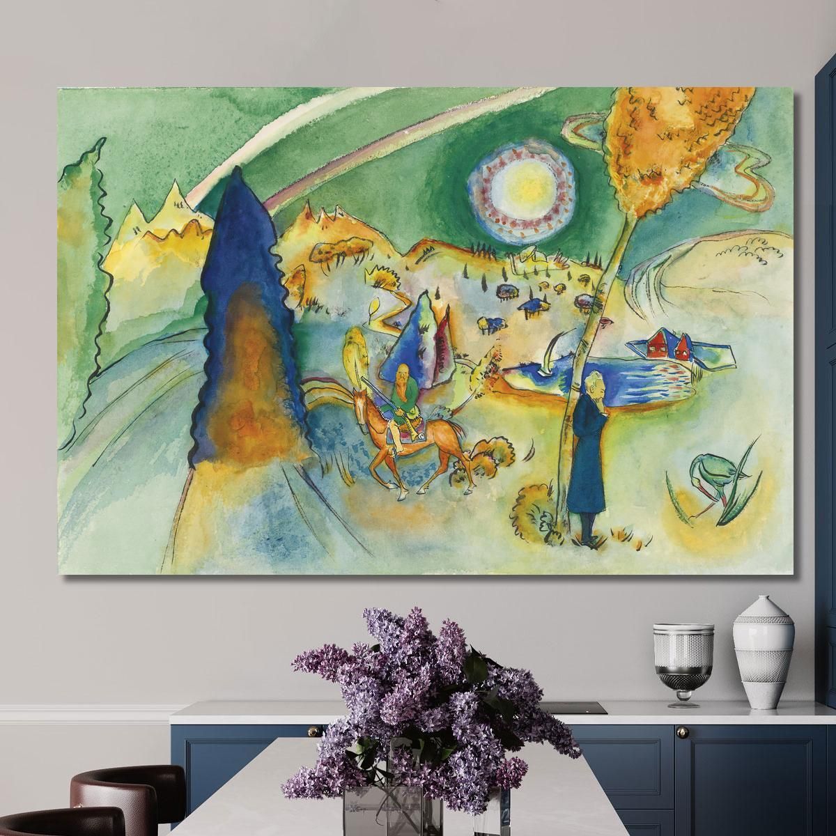 Watercolor For Poul Bjerre Wassily Kandinsky wk10 canvas print 