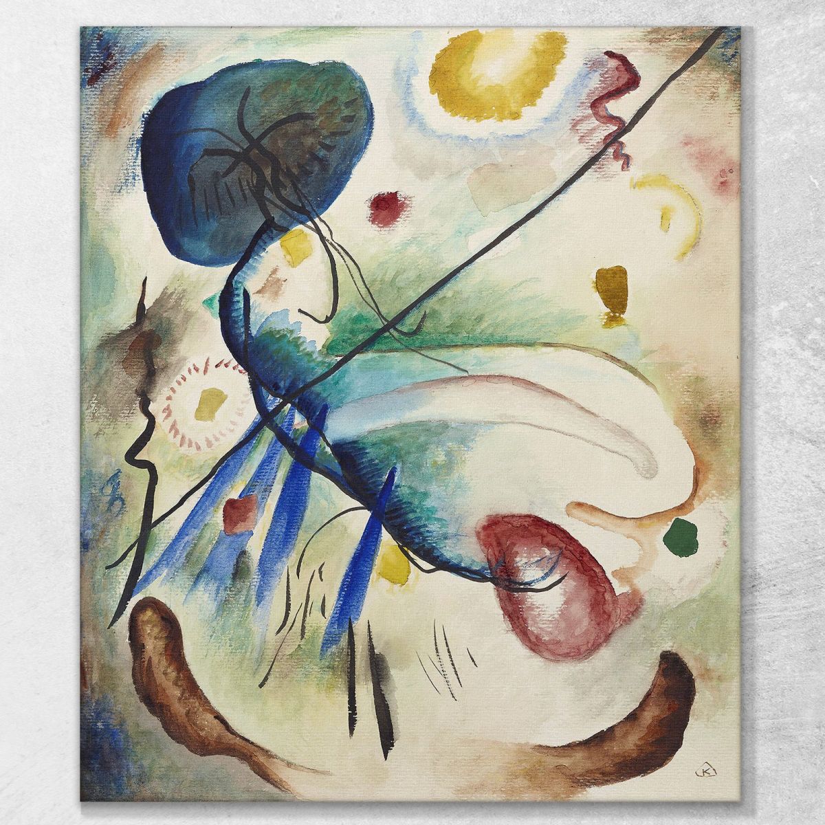 Watercolor With Line Wassily Kandinsky wk11 canvas print 