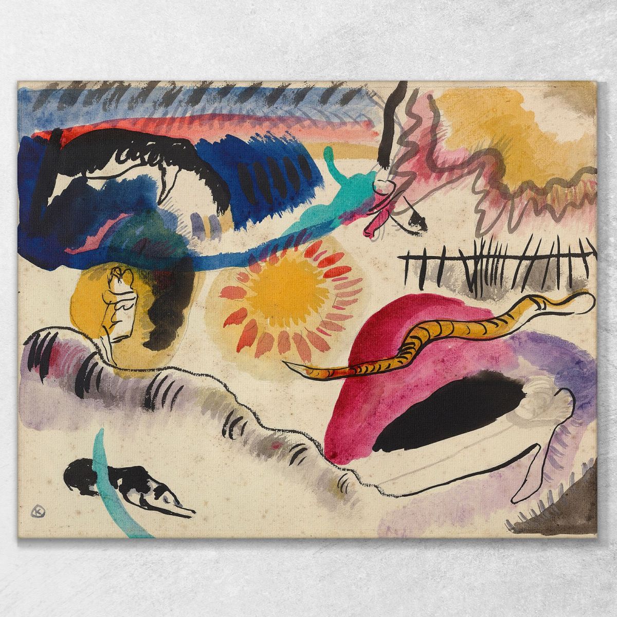 Watercolor No. 3 Love Garden Wassily Kandinsky wk12 canvas print 