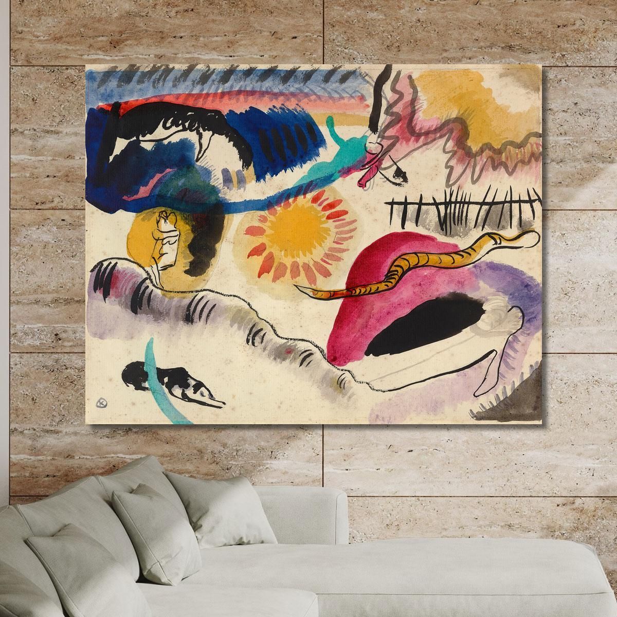 Watercolor No. 3 Love Garden Wassily Kandinsky wk12 canvas print 