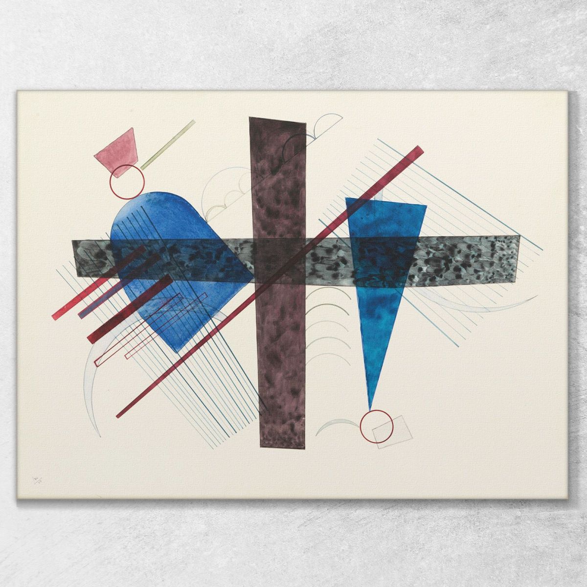 Blue In Round And Pointed Wassily Kandinsky wk23 canvas print 