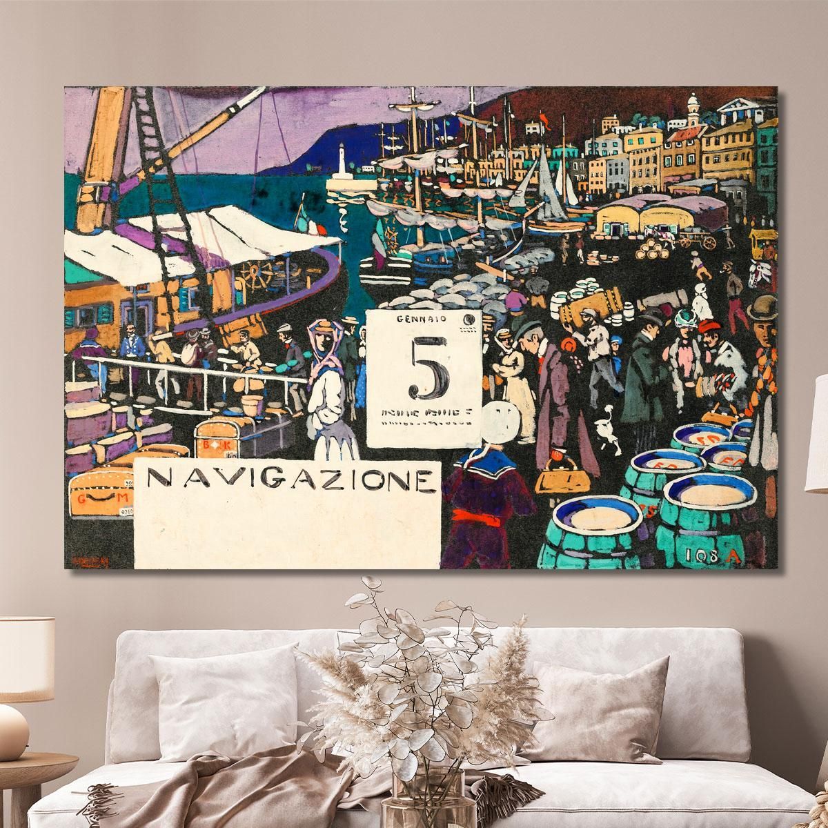 Study For A Ship Poster Wassily Kandinsky wk58 canvas print 