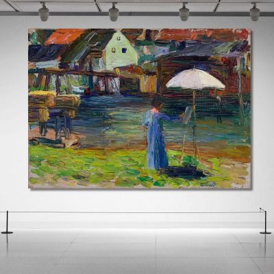 Kallmünz Gabriele Münter Painting I Wassily Kandinsky wk103 canvas print 