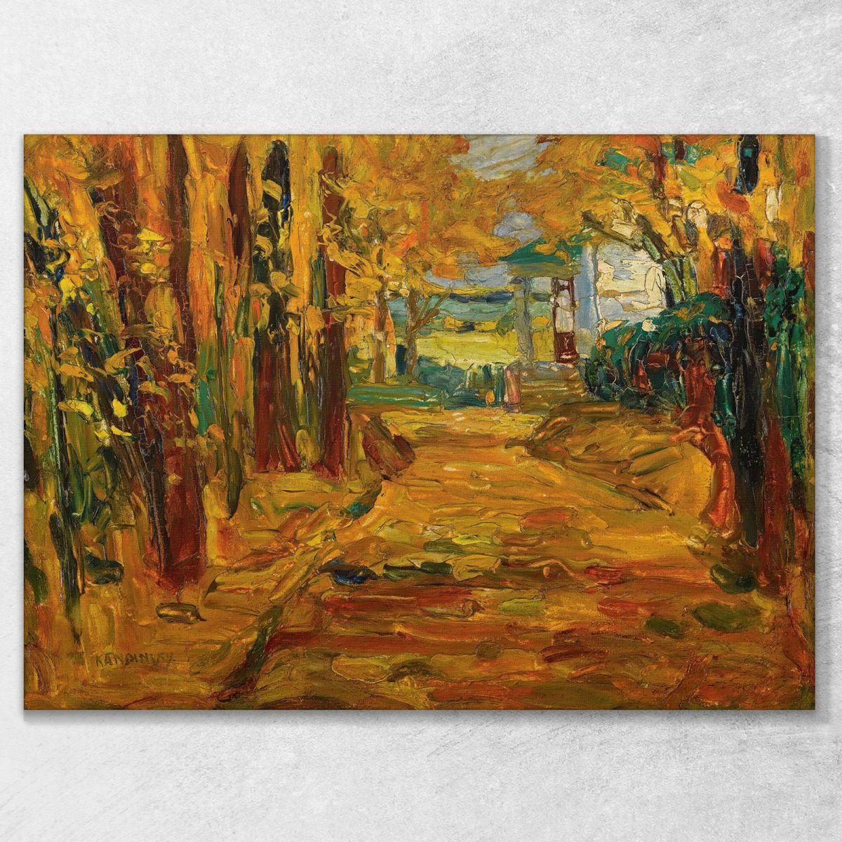 Park Of St. Cloud Autumn I Wassily Kandinsky wk186 canvas print 