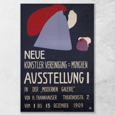 Poster For The First Exhibition Of The New Artists Association Munich Wassily Kandinsky wk188 canvas print 