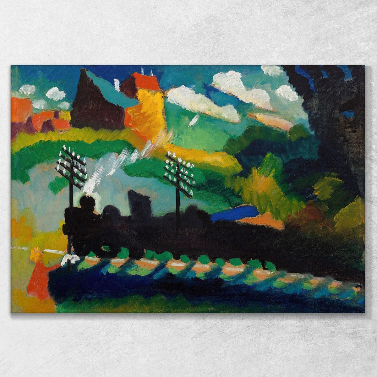 Railroad At Murnau Wassily Kandinsky wk195 canvas print 