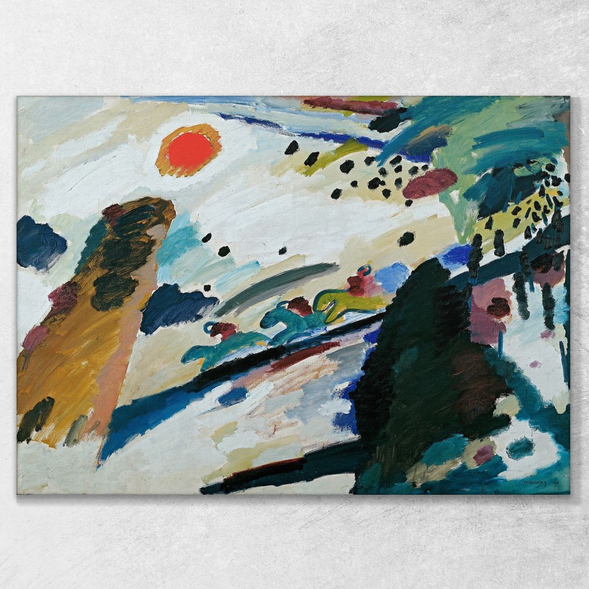 Romantic Landscape Wassily Kandinsky wk200 canvas print 