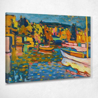 Study For Autumn Landscape With Boats Wassily Kandinsky wk221 canvas print 