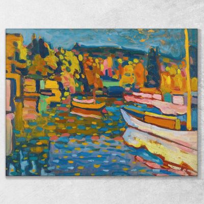 Study For Autumn Landscape With Boats Wassily Kandinsky wk221 canvas print 