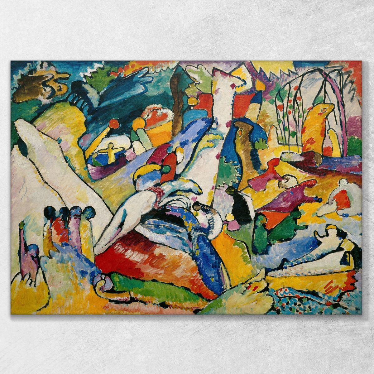 Study To Composition Il Wassily Kandinsky wk226 canvas print 