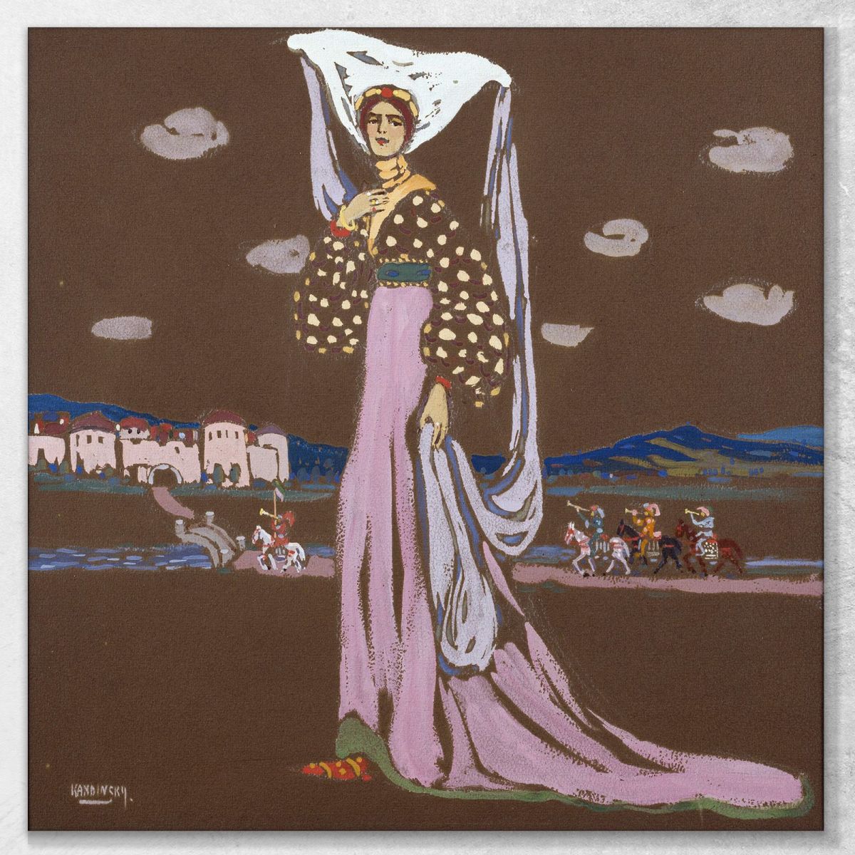 The Night Walking Lady Wassily Kandinsky wk232 canvas print 