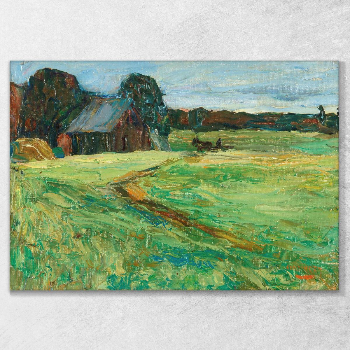 Vasilevskoë Barn With Pony Wassily Kandinsky wk249 canvas print 