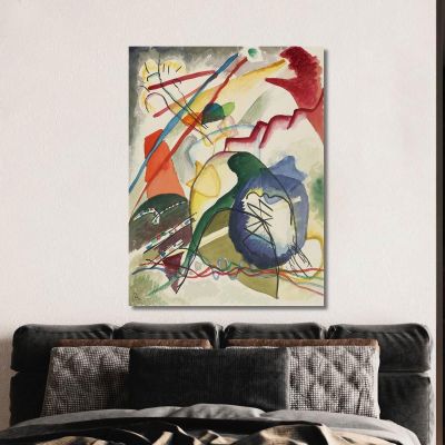 Draft For Picture With A White Border I Wassily Kandinsky wk276 canvas print 