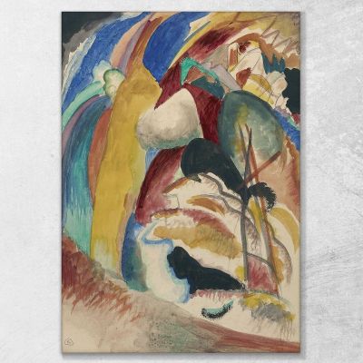 Draft For Picture With White Form Wassily Kandinsky wk278 canvas print 