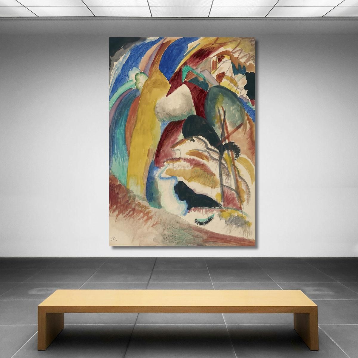 Draft For Picture With White Form Wassily Kandinsky wk278 canvas print 