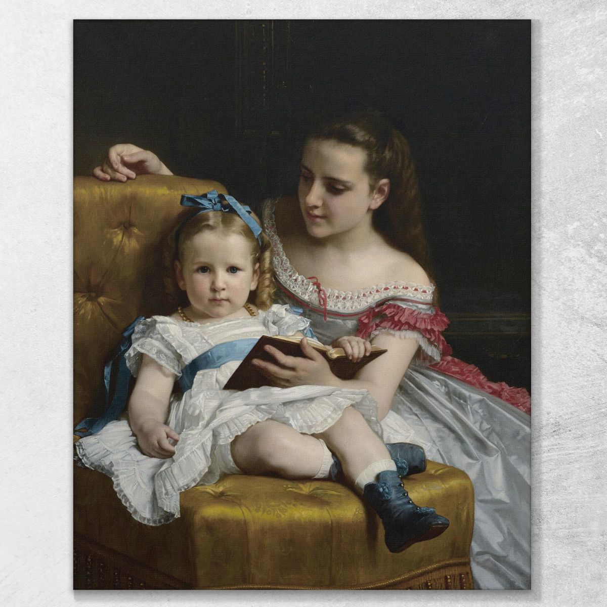 A Portrait Of Eva And Frances Johnston William Bouguereau wbg2 canvas print 