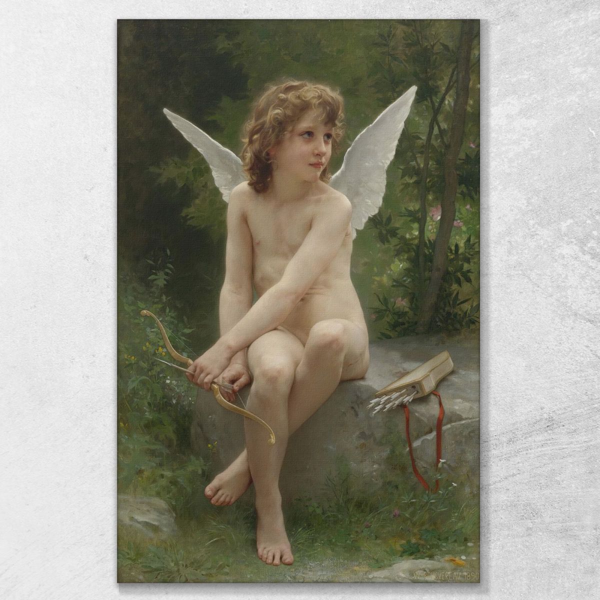 Love On The Lookout William Bouguereau wbg11 canvas print 