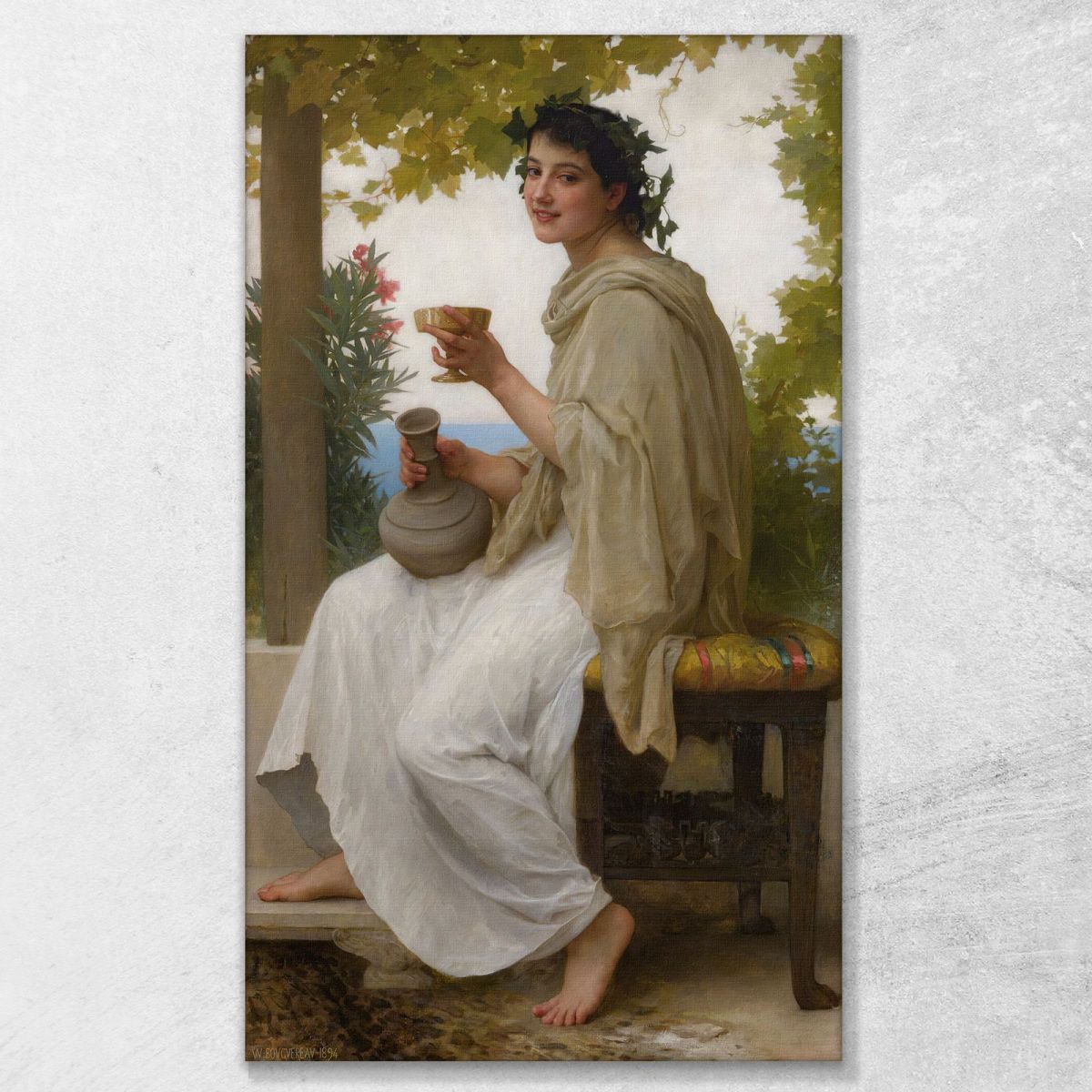 Bacchante William Bouguereau wbg17 canvas print 