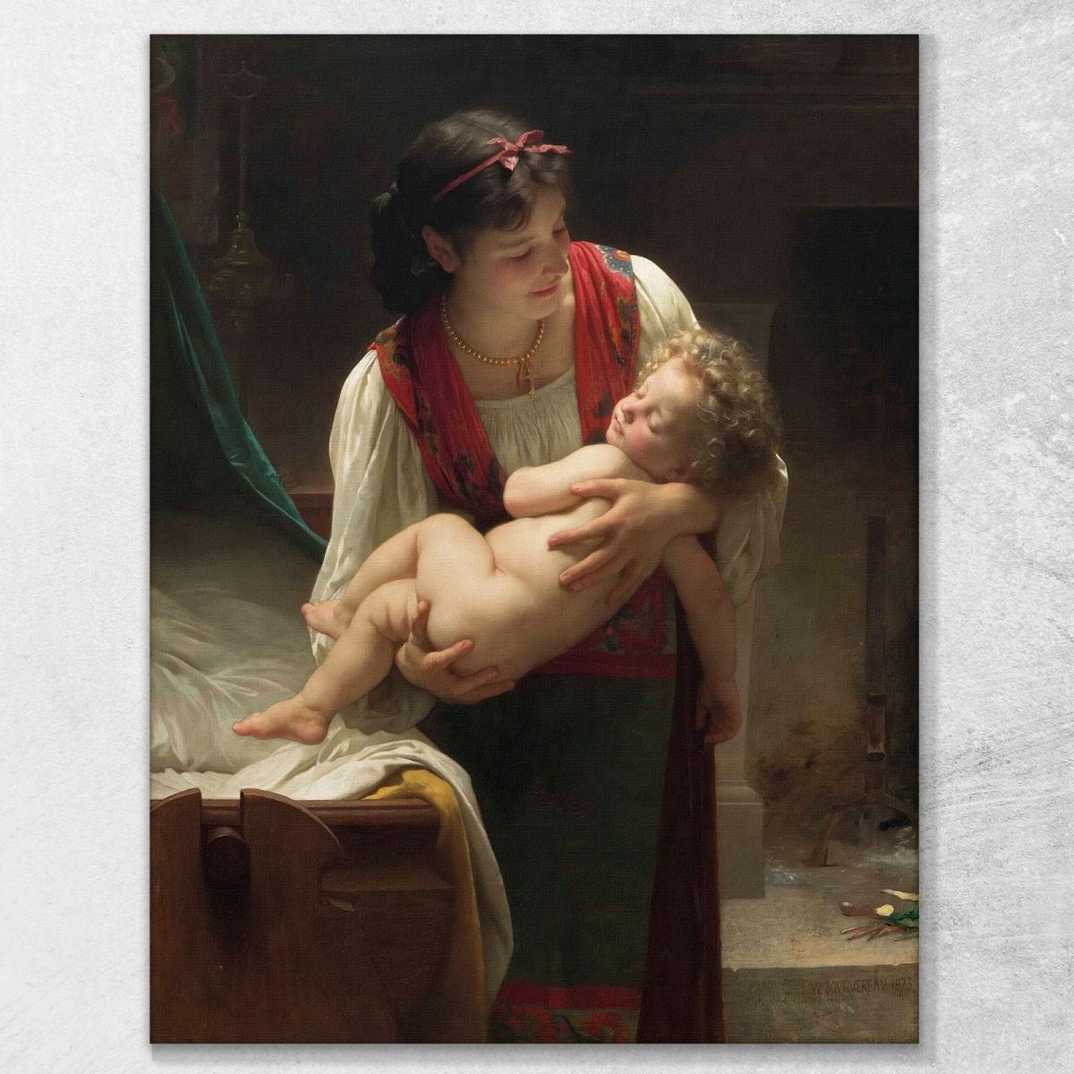 Lullaby Bedtime William Bouguereau wbg20 canvas print 