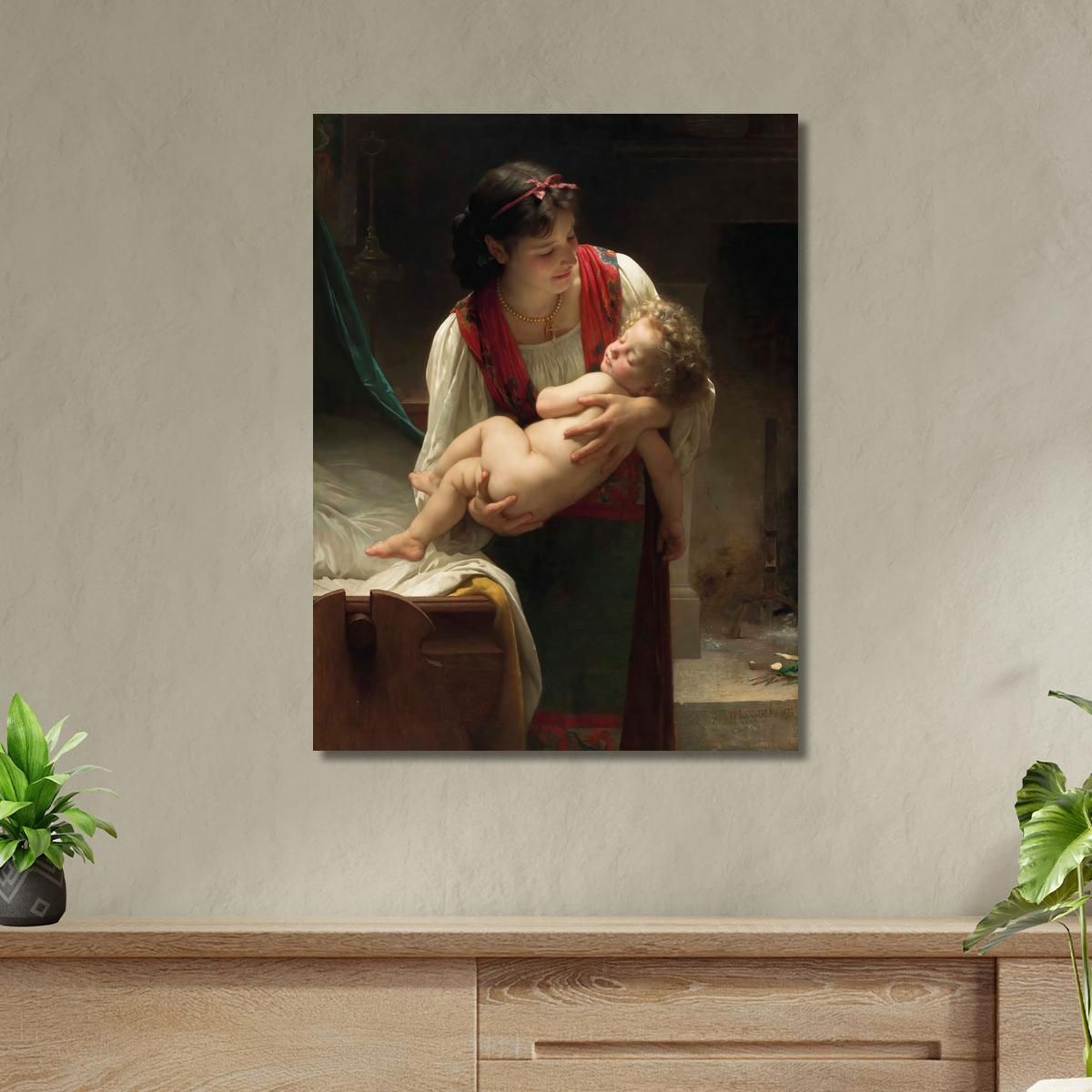Lullaby Bedtime William Bouguereau wbg20 canvas print 