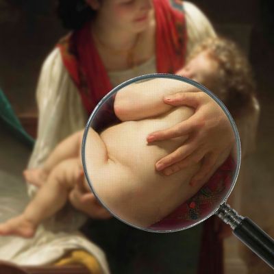 Lullaby Bedtime William Bouguereau wbg20 canvas print