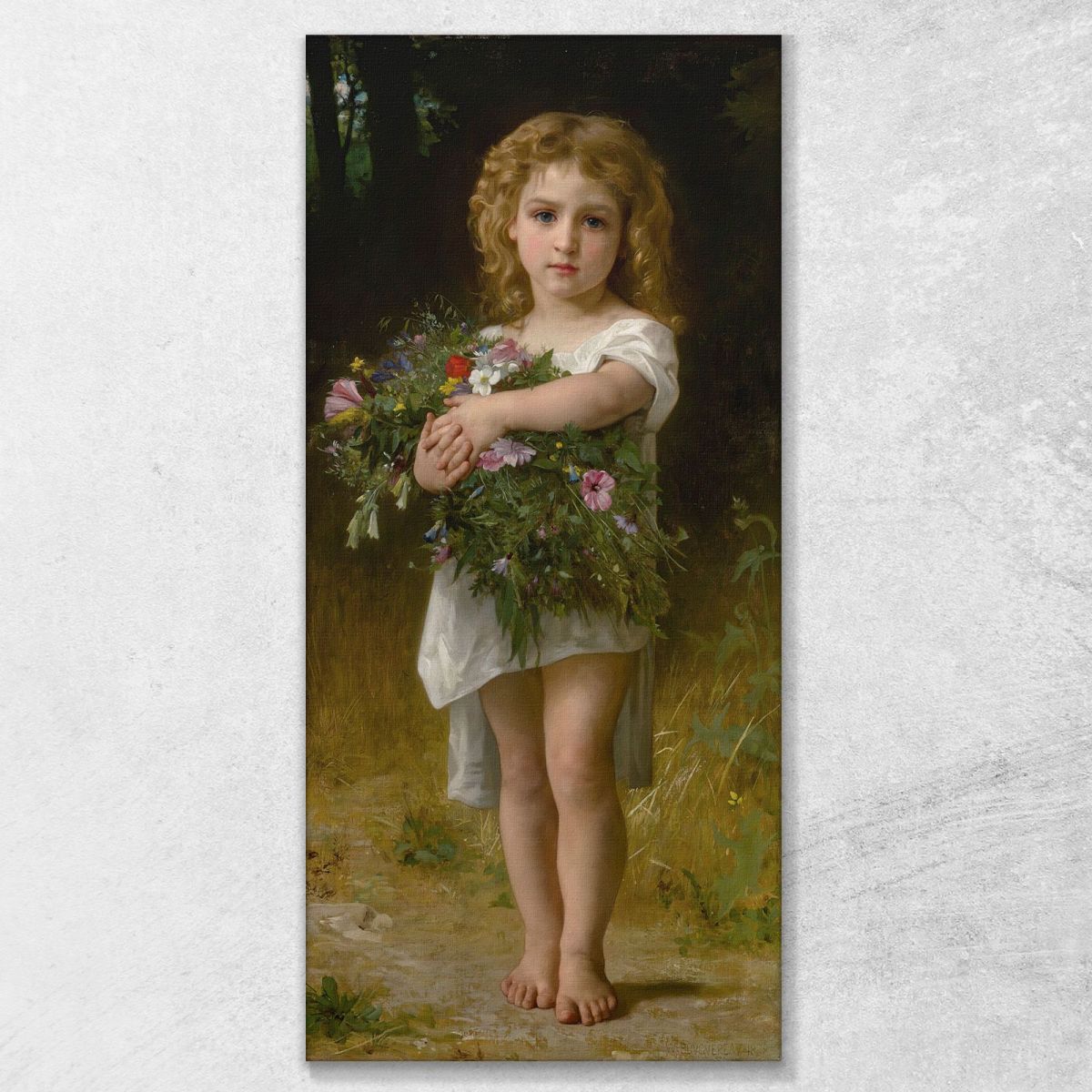 Spring Flowers  William Bouguereau wbg40 canvas print 