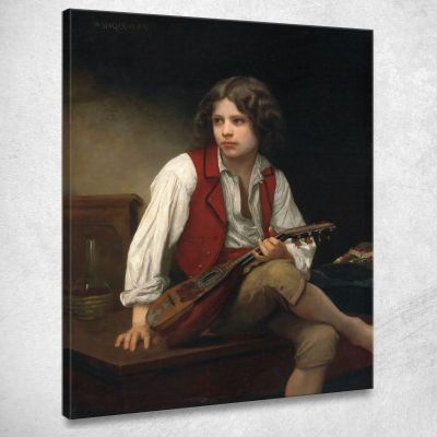 Italian Mandolin William Bouguereau wbg50 canvas print 
