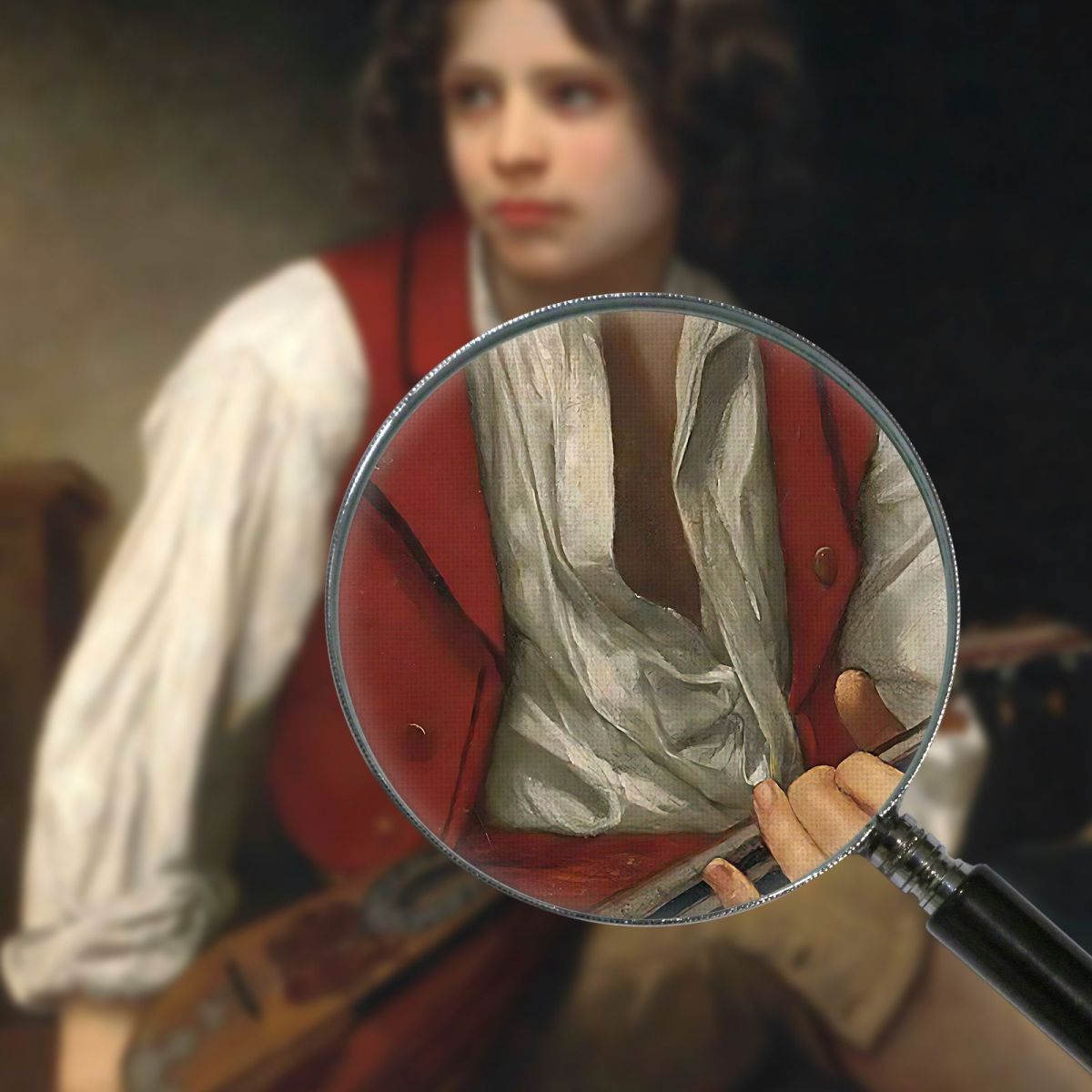 Italian Mandolin William Bouguereau wbg50 canvas print