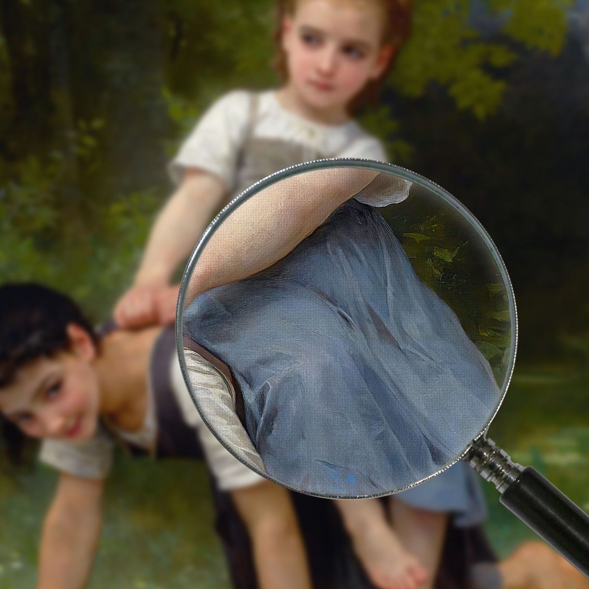 The Pony Back Ride William Bouguereau wbg60 canvas print