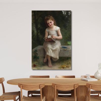 The Reading Light William Bouguereau wbg66 canvas print 