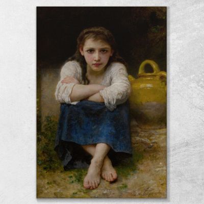 The Serious William Bouguereau wbg73 canvas print 