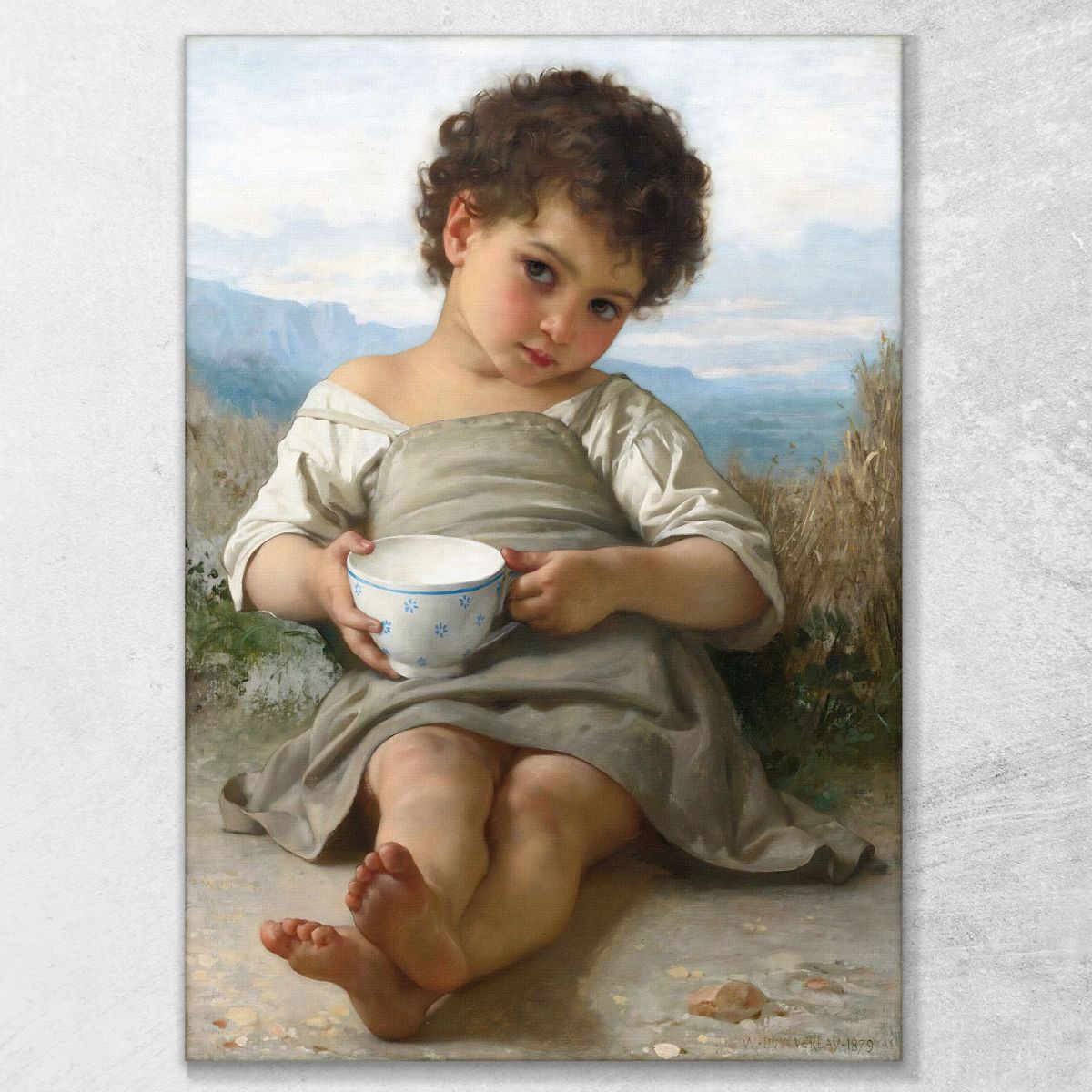 The Cup Of Milk William Bouguereau wbg74 canvas print 