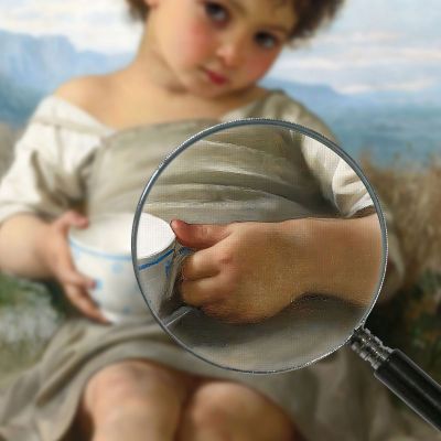 The Cup Of Milk William Bouguereau wbg74 canvas print