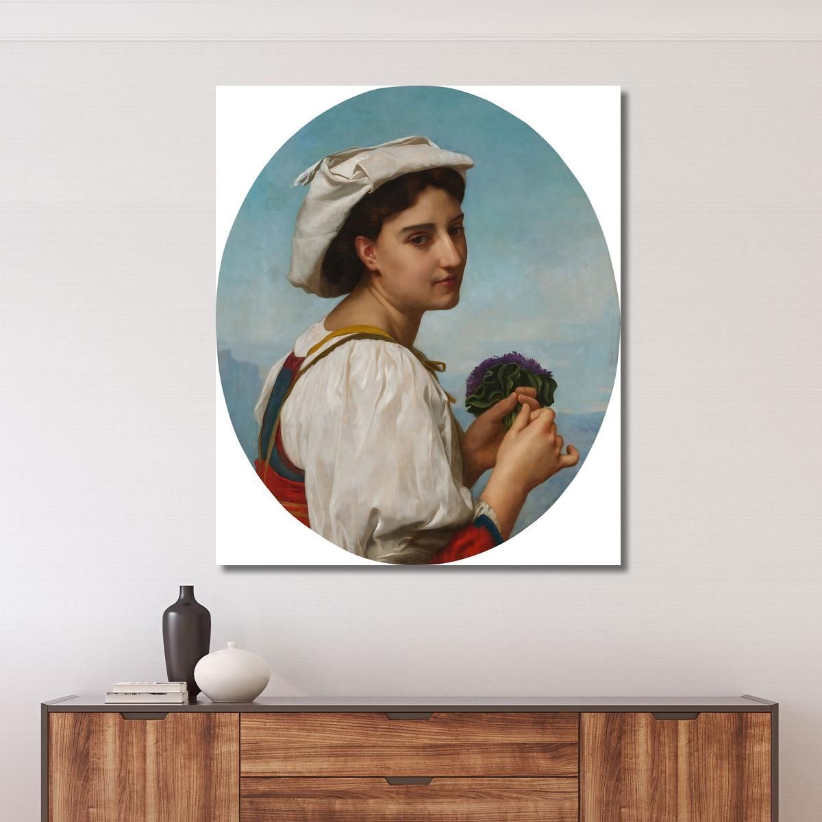 The Bouquet Of Violets 2 William Bouguereau wbg76 canvas print 