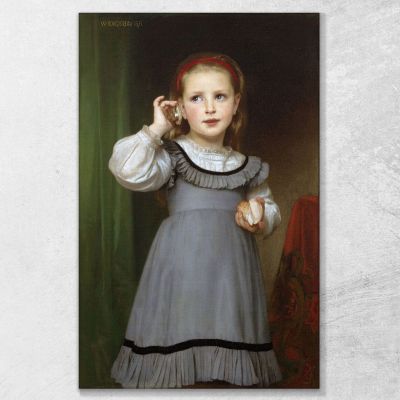 The Sound Of The Sea William Bouguereau wbg77 canvas print 