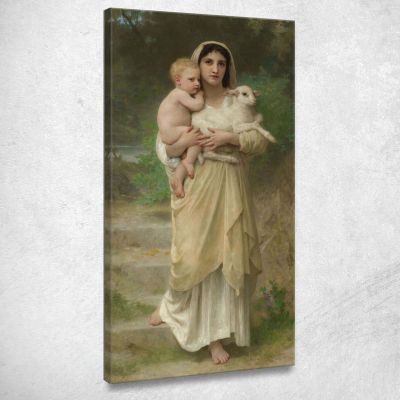 The Lambs William Bouguereau wbg95 canvas print 