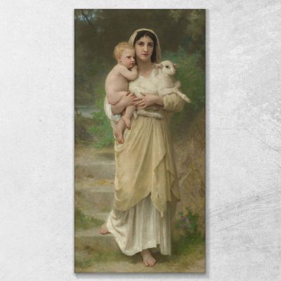 The Lambs William Bouguereau wbg95 canvas print 