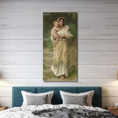 The Lambs William Bouguereau wbg95 canvas print 