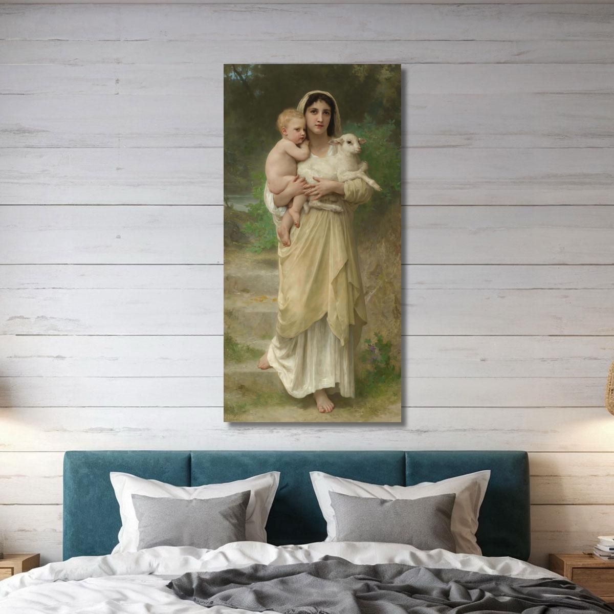 The Lambs William Bouguereau wbg95 canvas print 