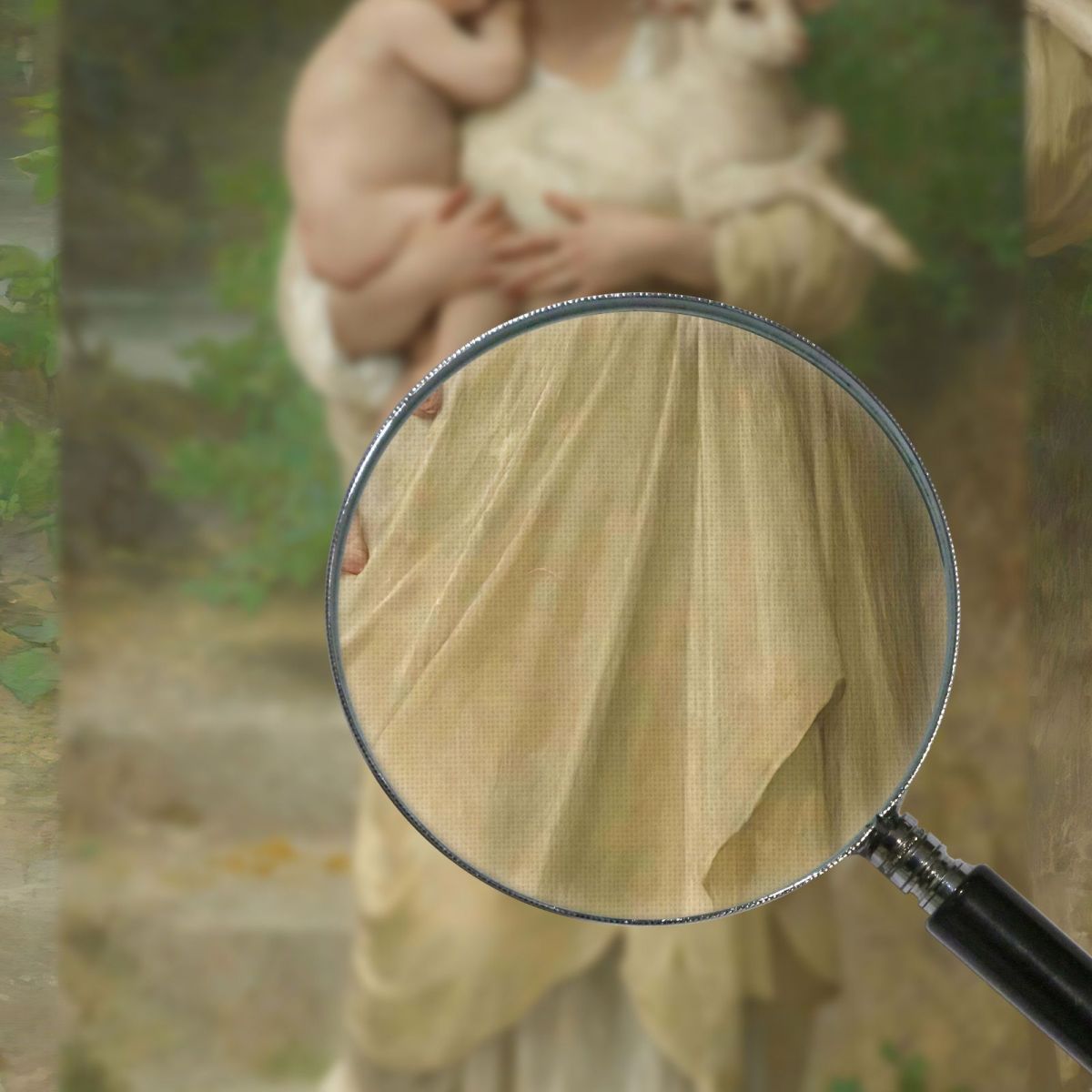 The Lambs William Bouguereau wbg95 canvas print