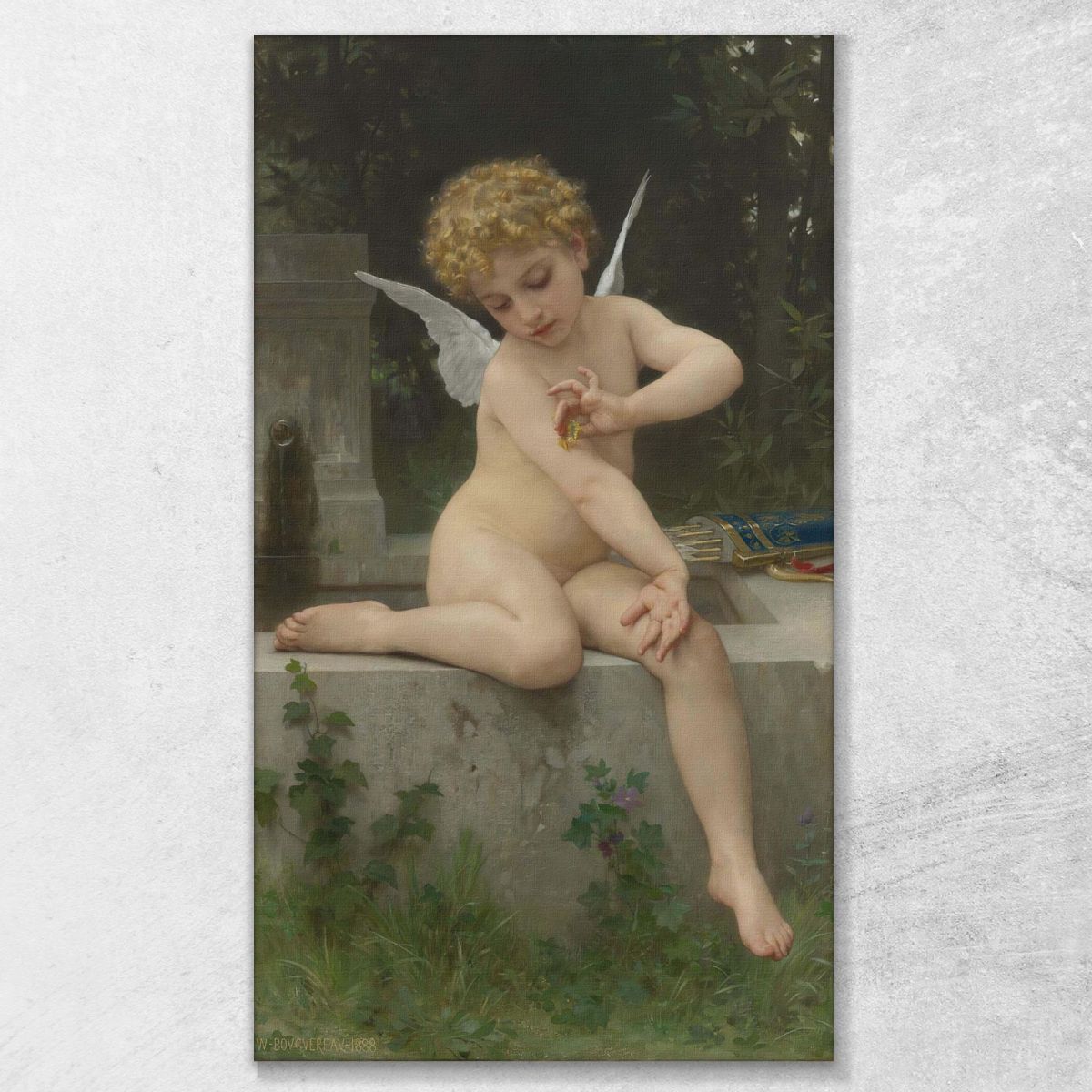 Love To The Butterfly William Bouguereau wbg104 canvas print 