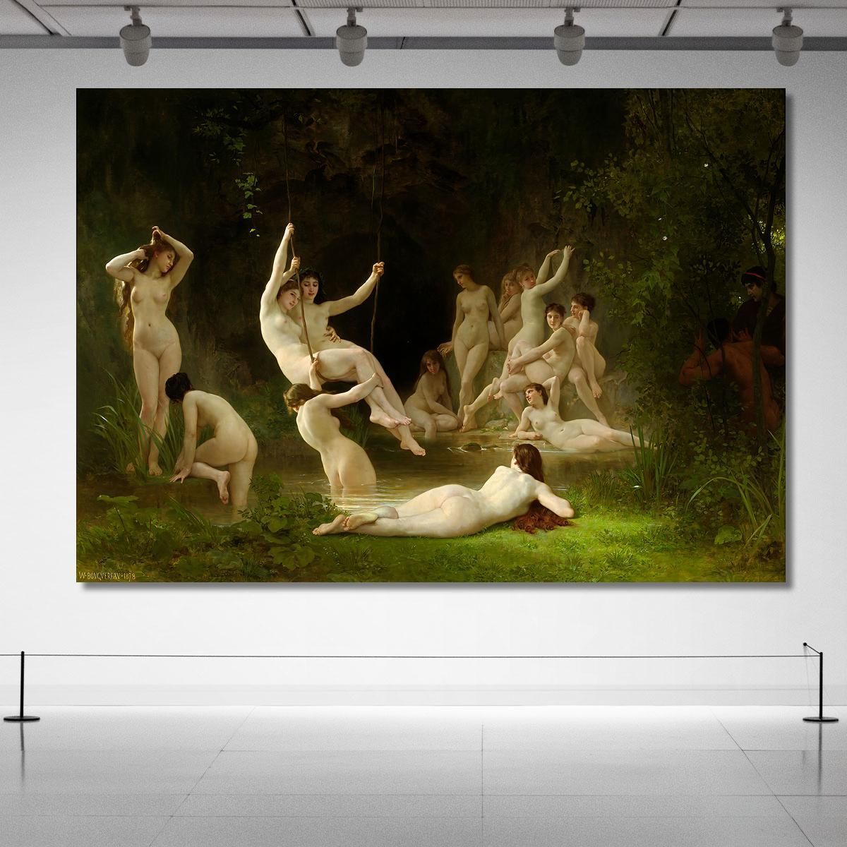 Nymphaeum William Bouguereau wbg118 canvas print 