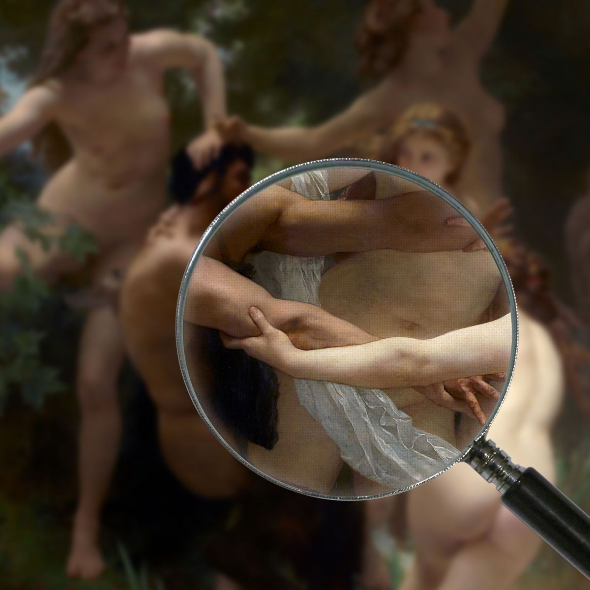 Nymphs And Satyr William Bouguereau wbg119 canvas print