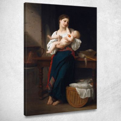 First Caresses William Bouguereau wbg135 canvas print 