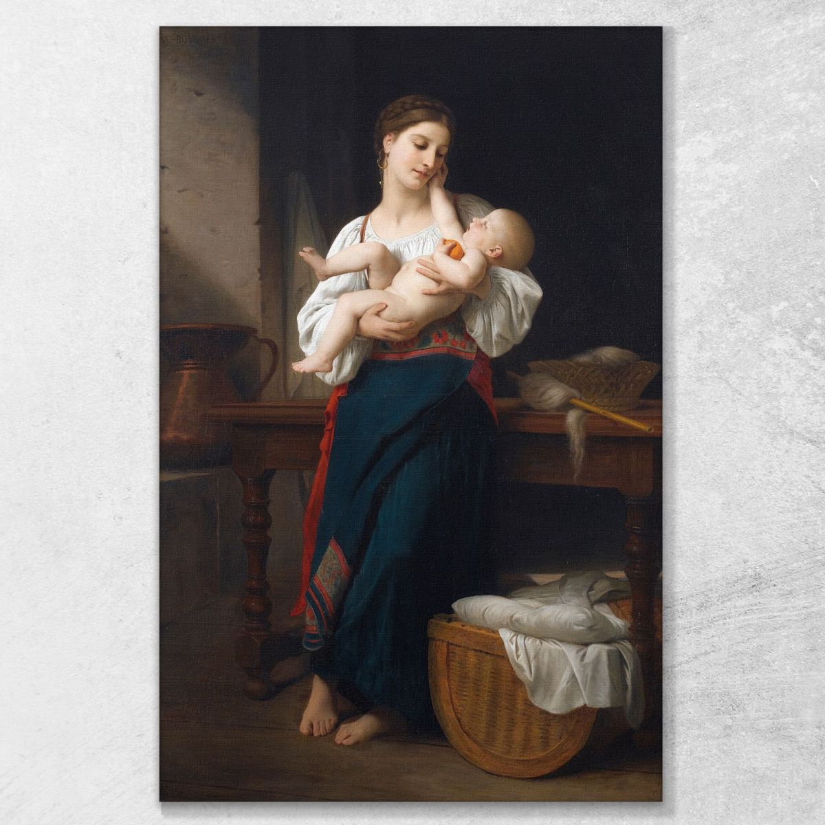 First Caresses William Bouguereau wbg135 canvas print 