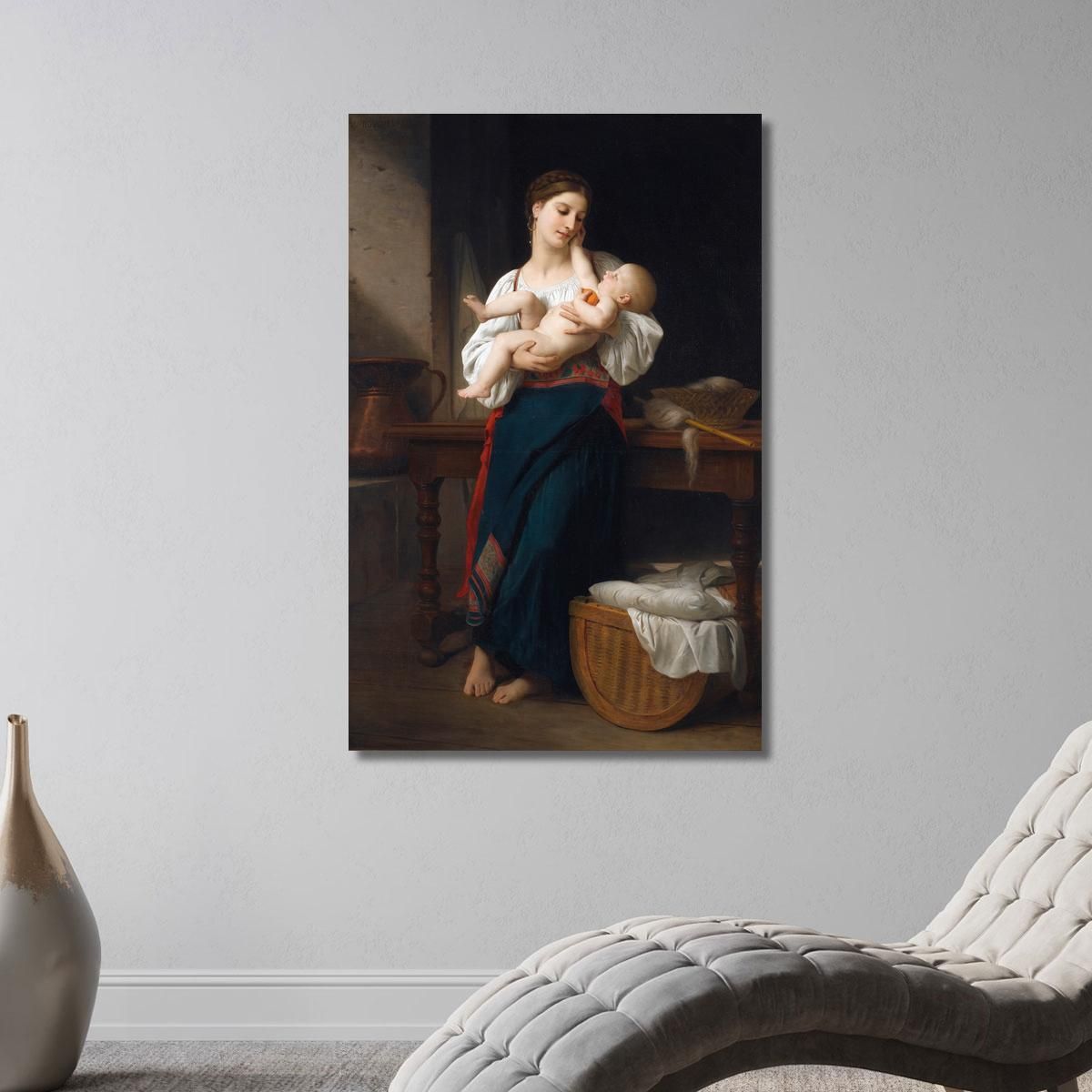 First Caresses William Bouguereau wbg135 canvas print 