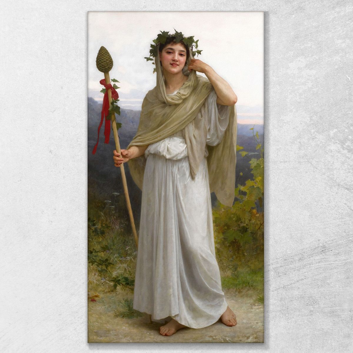 Priestess Of Bacchus William Bouguereau wbg136 canvas print 