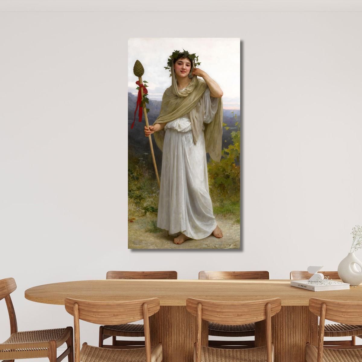Priestess Of Bacchus William Bouguereau wbg136 canvas print 